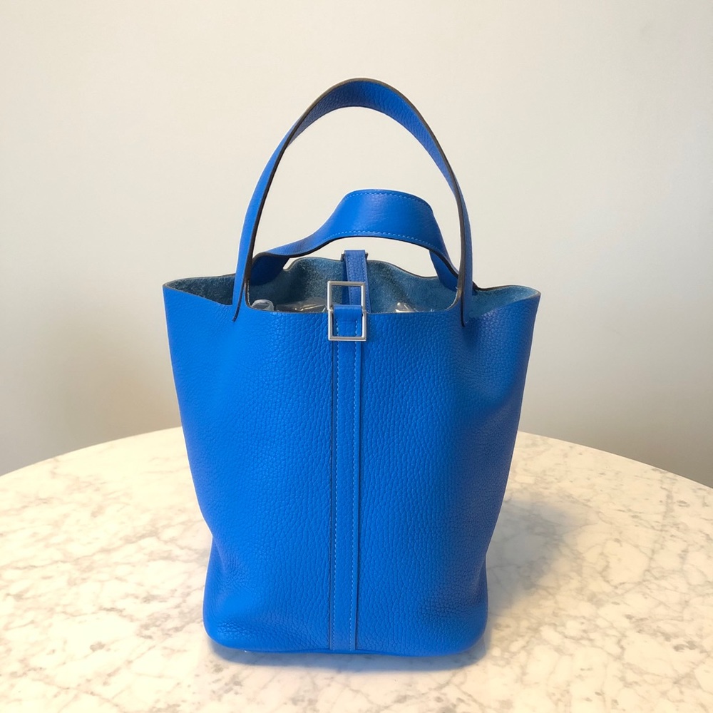 BRAND NEW Hermes Picotin 22 blue hydra